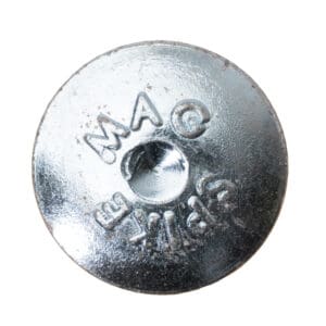 Top view of a 3/8" x 3" Mag Spike.