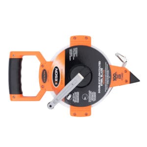 Top view of Keson Nyclad Steel Tape - 100 feet in length.