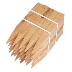 Bottom view of a bundle of MMD Oak Hubs cut to a 2″ x 2″ profile - 12" in length.