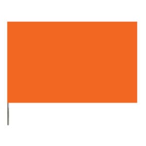 Marking Flag With 21" Wire Staff - Color: Glo Orange