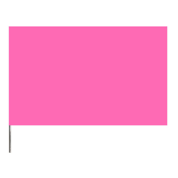 Marking Flag With 21" Wire Staff - Color: Glo Pink