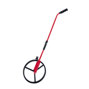Side view of a Rolatape Model 300 Series Steel Measuring Wheel, with 11 1/4″ wheel diameter.