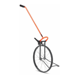 Angled view of a Rolatape Model 400 Series Steel Wheel, with 4′ circumference wheels.