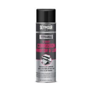 A can of Seymour Tool Crib 5-Way Corrosion Inhibitor.