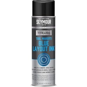 A can of Seymour Tool Crib Blue Layout Ink.
