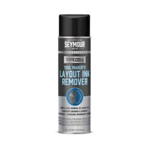 A can of Seymour Tool Crib Blue Layout Ink Remover.