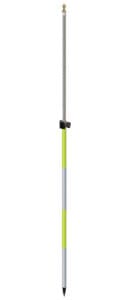 Full length view of a David White SitePro 8 Ft Twist Lock Prism Pole in Flo-Yellow.